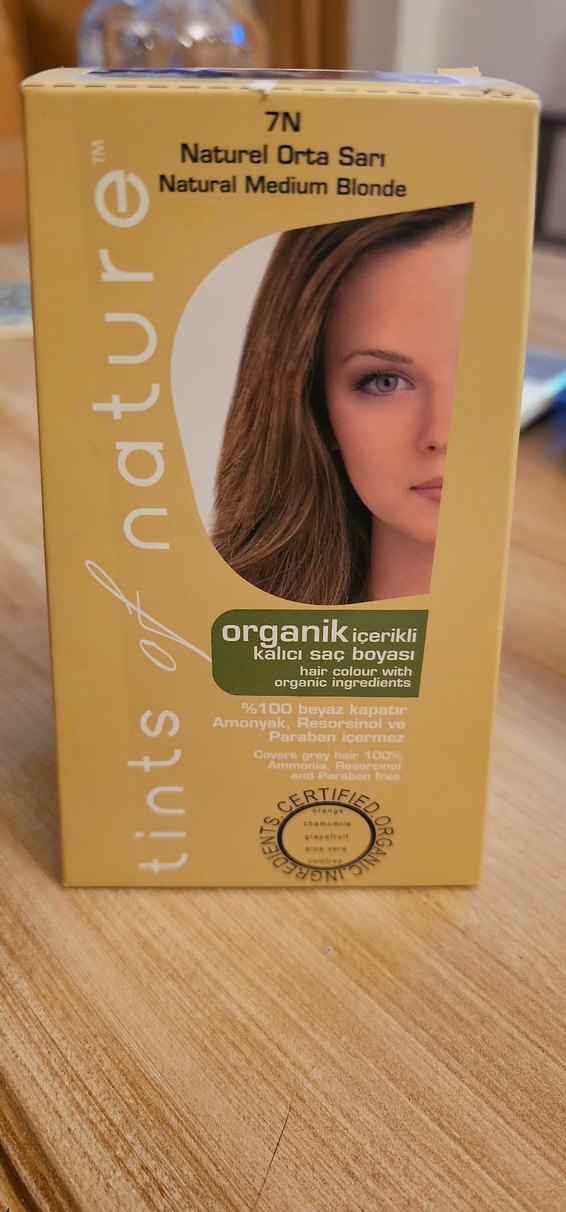 Organik 7N Naturel Orta Sarı Saç Boyası - Görsel 3
