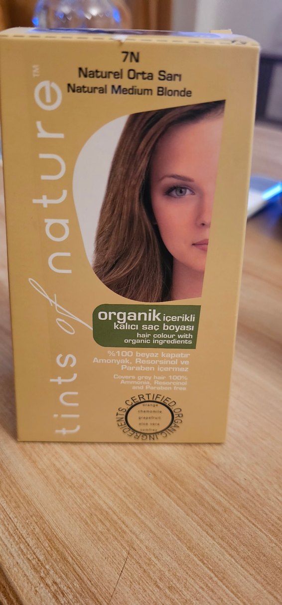 Organik 7N Naturel Orta Sarı Saç Boyası - Görsel 2