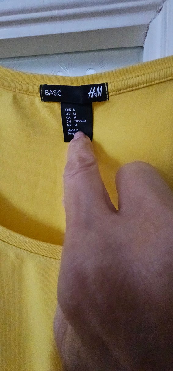 Sarı Kısa Kollu Basic Tişört - Görsel 4