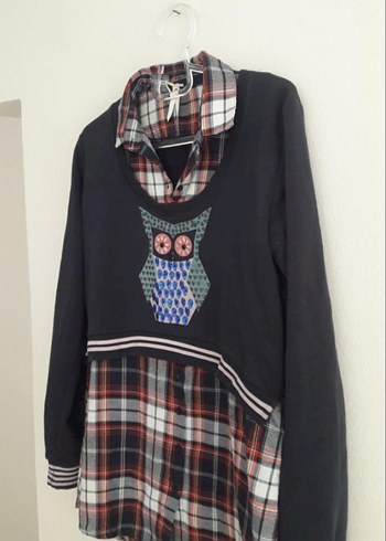 Gri Düğmeli Uzun Kollu Gömlek - Görsel 3