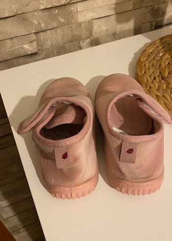 Kız Çocuk Pembe Süet Sıcak Ev ayakkabısı - Görsel 4