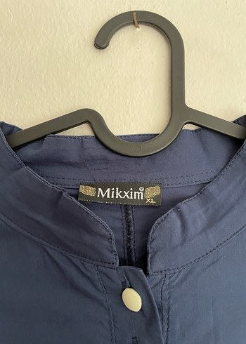 Lacivert Düğmeli Uzun Kollu Kadın Tunik - Görsel 3