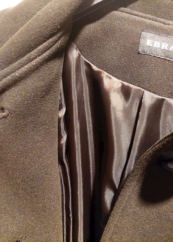 Kahverengi Düğmeli Kaban - Görsel 5