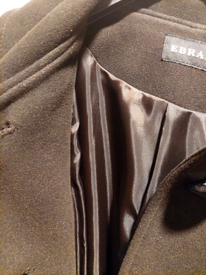 Kahverengi Düğmeli Kaban - Görsel 5