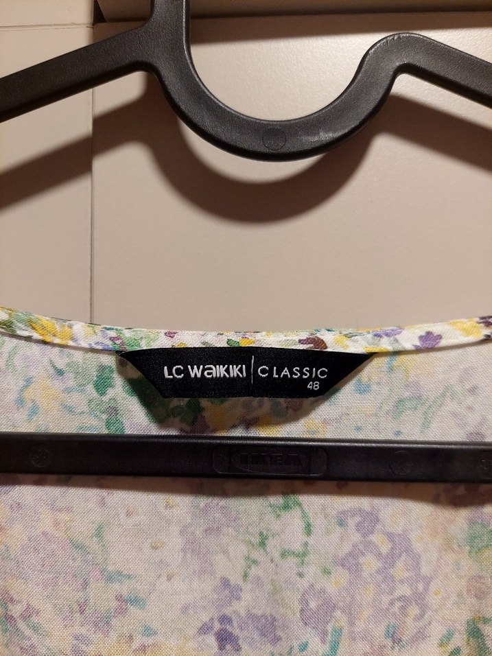 Çiçekli V Yaka Uzun Desenli Elbise - Görsel 5