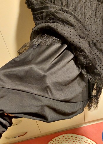 Uzun Kollu Siyah Şık Elbise - Görsel 5