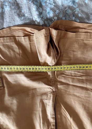 Bej Kadın Keten Düğmeli Bol Kesim Şort - Görsel 3