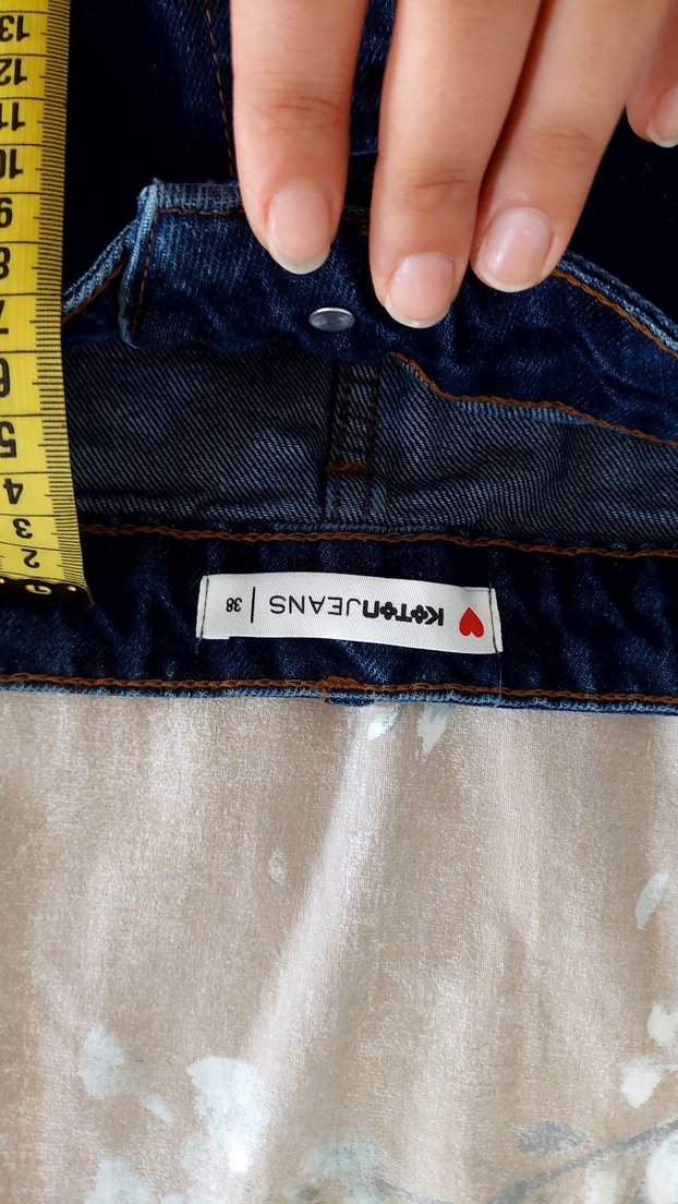 Lacivert Mini Denim Etek - Görsel 4