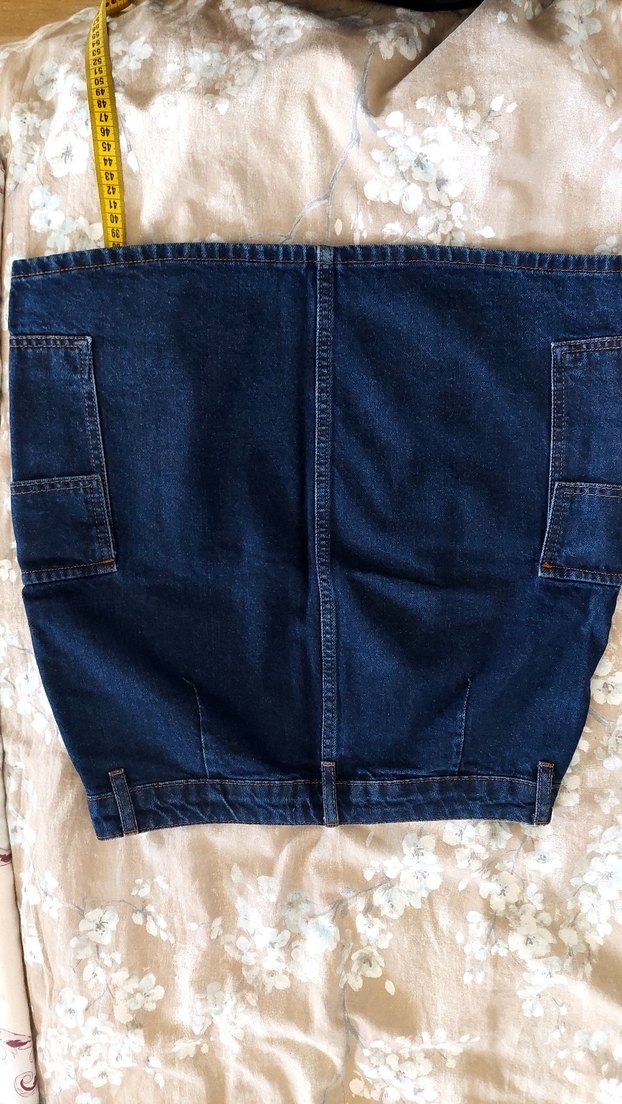 Lacivert Mini Denim Etek - Görsel 5