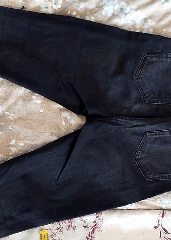 Siyah Yırtık Detaylı Kadın Skinny Jean - Görsel 5