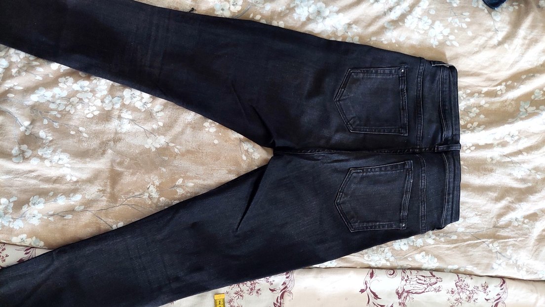 Siyah Yırtık Detaylı Kadın Skinny Jean - Görsel 5