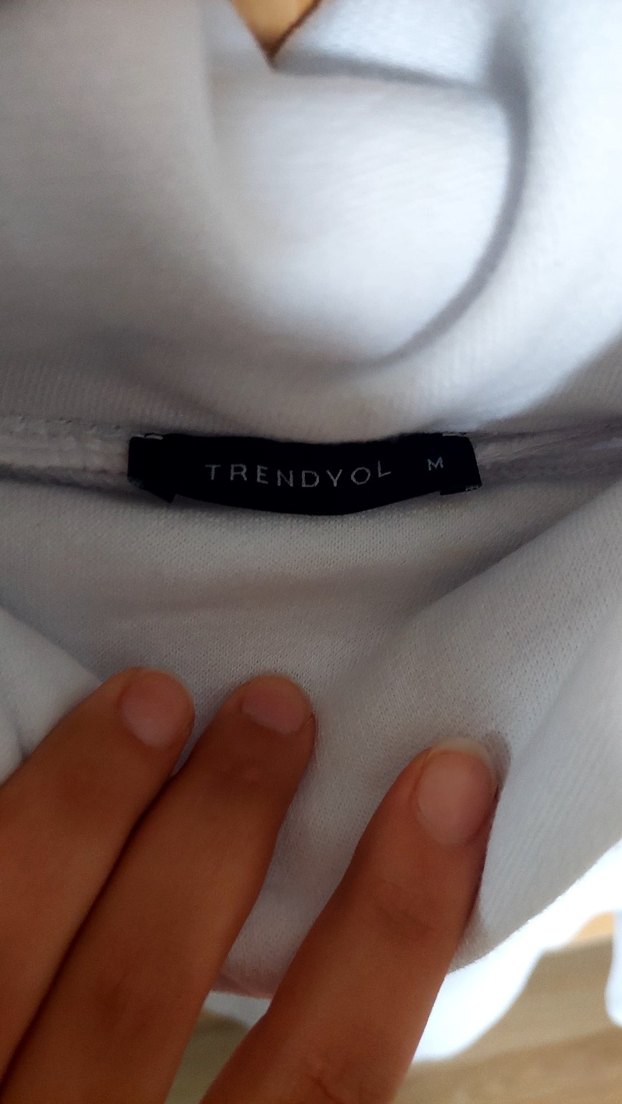 Beyaz Uzun Kollu Fermuarlı Sweatshirt - Görsel 4