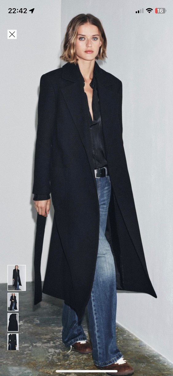 Uzun Siyah Klasik Kaban - Görsel 2