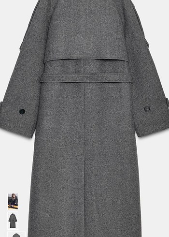 Gri Kuşaklı Uzun Kaban - Görsel 2