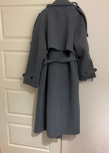 Gri Kuşaklı Uzun Kaban - Görsel 4