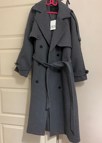 Gri Kuşaklı Uzun Kaban - Görsel 3