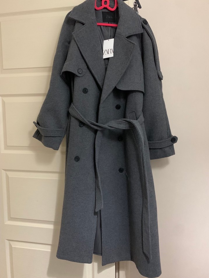 Gri Kuşaklı Uzun Kaban - Görsel 3