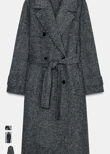 Kemerli Gri Uzun Kaban - Görsel 2