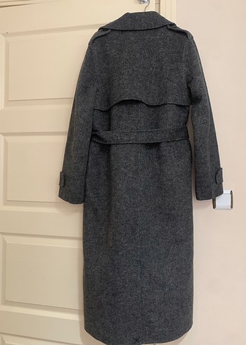 Kemerli Gri Uzun Kaban - Görsel 5