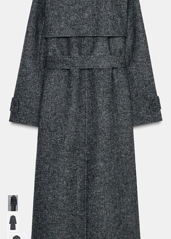 Kemerli Gri Uzun Kaban - Görsel 3