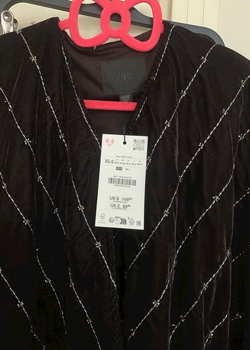 Kahverengi kadife Kadın Ceket - Görsel 3