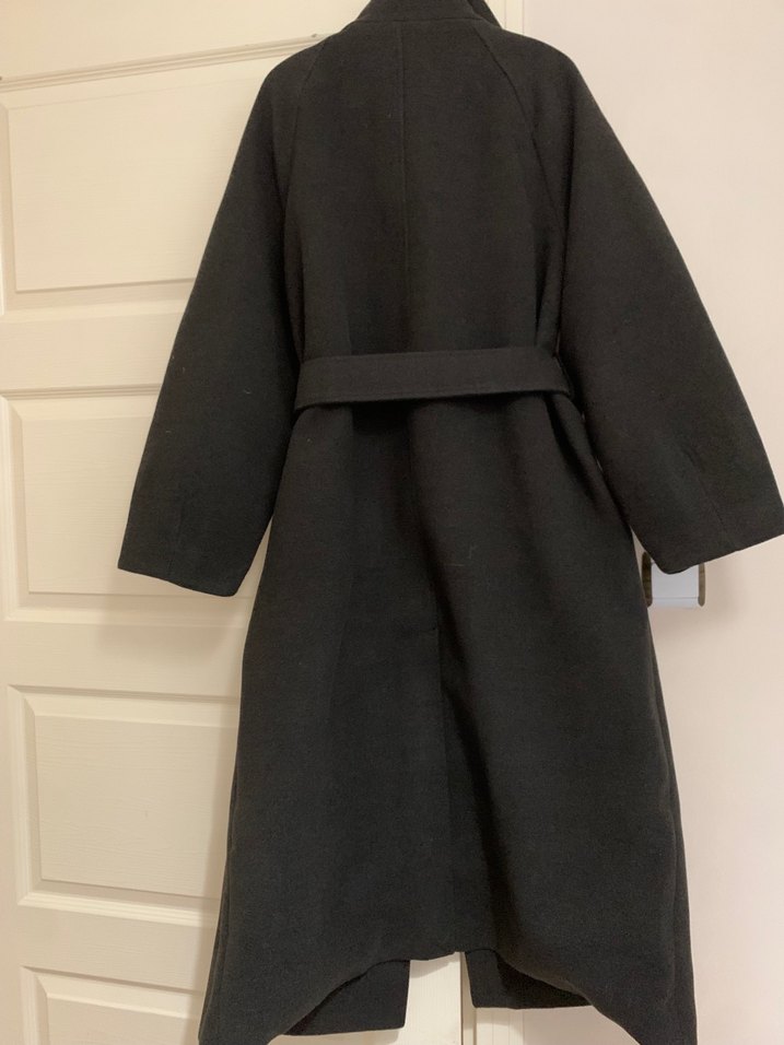 Zara kahve Kuşaklı Uzun Kaban - Görsel 3