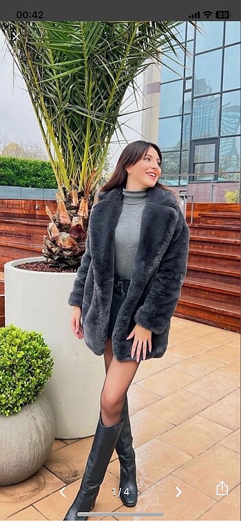 Zara suni pelüş kaban