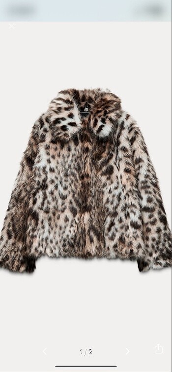 Zara leopar desenli pelüş kaban