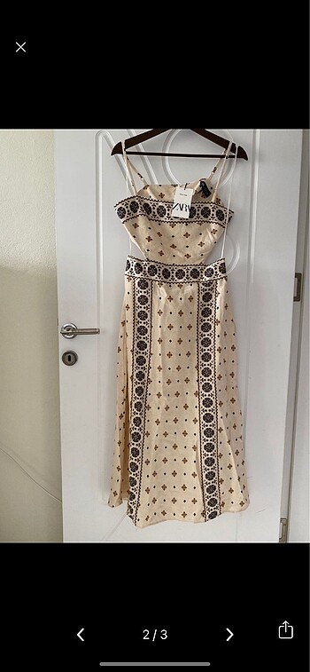 Zara Zara desenli keten elbise