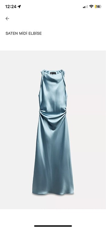 Zara saten elbise