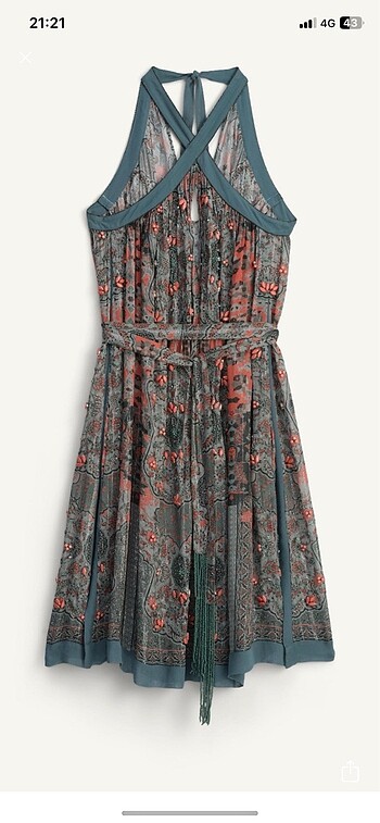 Zara taşlı limited elbise