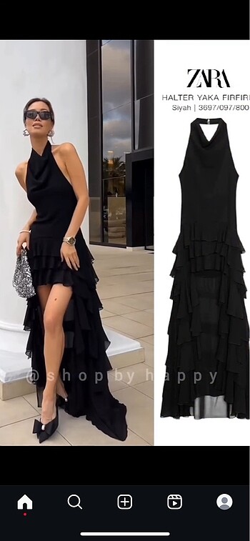 Zara fırfırlı elbise
