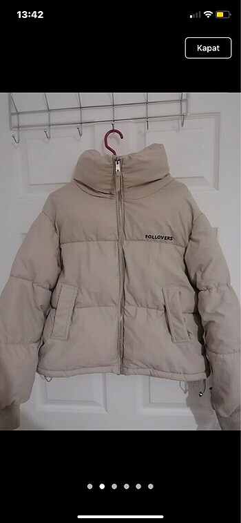xs Beden camel Renk bershka şişme mont forever