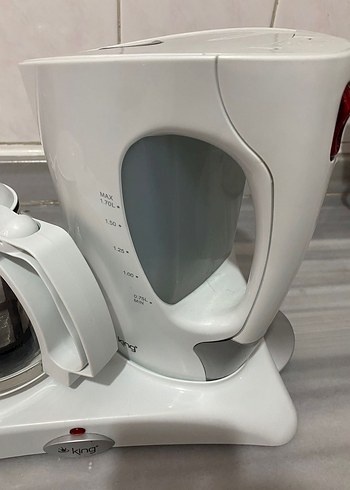 king Beyaz ve Gri Elektrikli Su Isıtıcısı ve Demlik - Görsel 4