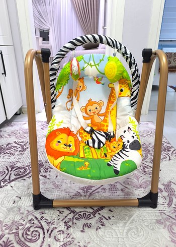 Renkli Bebek Oyun Minderi ve Salıncağı - Görsel 2