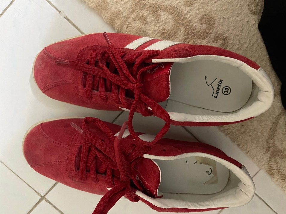 KİNETİX Kırmızı Süet Kadın Spor Ayakkabı - Görsel 5
