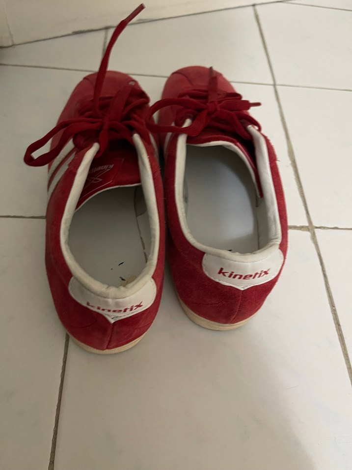 KİNETİX Kırmızı Süet Kadın Spor Ayakkabı - Görsel 3