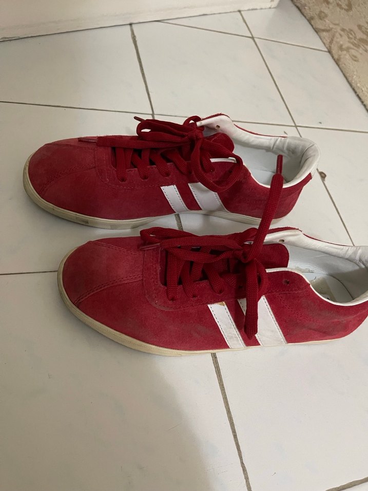 KİNETİX Kırmızı Süet Kadın Spor Ayakkabı - Görsel 2