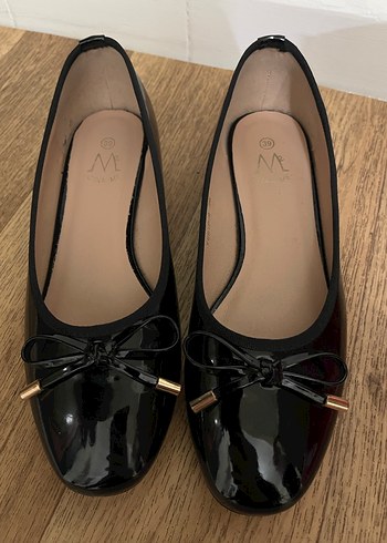 Siyah Fiyonklu Dolgu Topuk Kadın Babet - Görsel 2