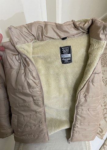 Bej çocuk Midi Kışlık mont - Görsel 4
