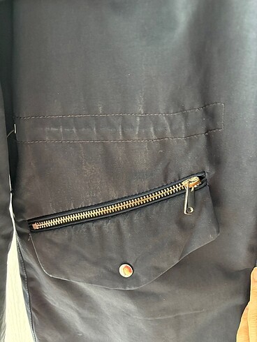 Zara Lacivert Parka - Görsel 5