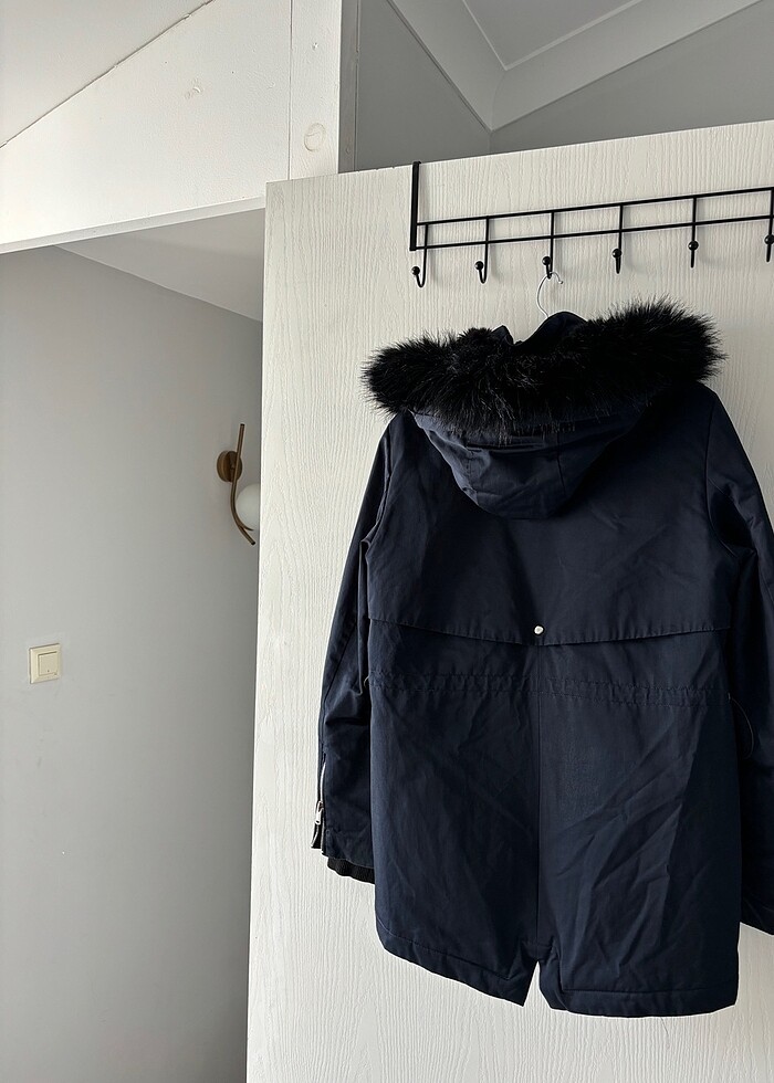 Zara Lacivert Parka - Görsel 2