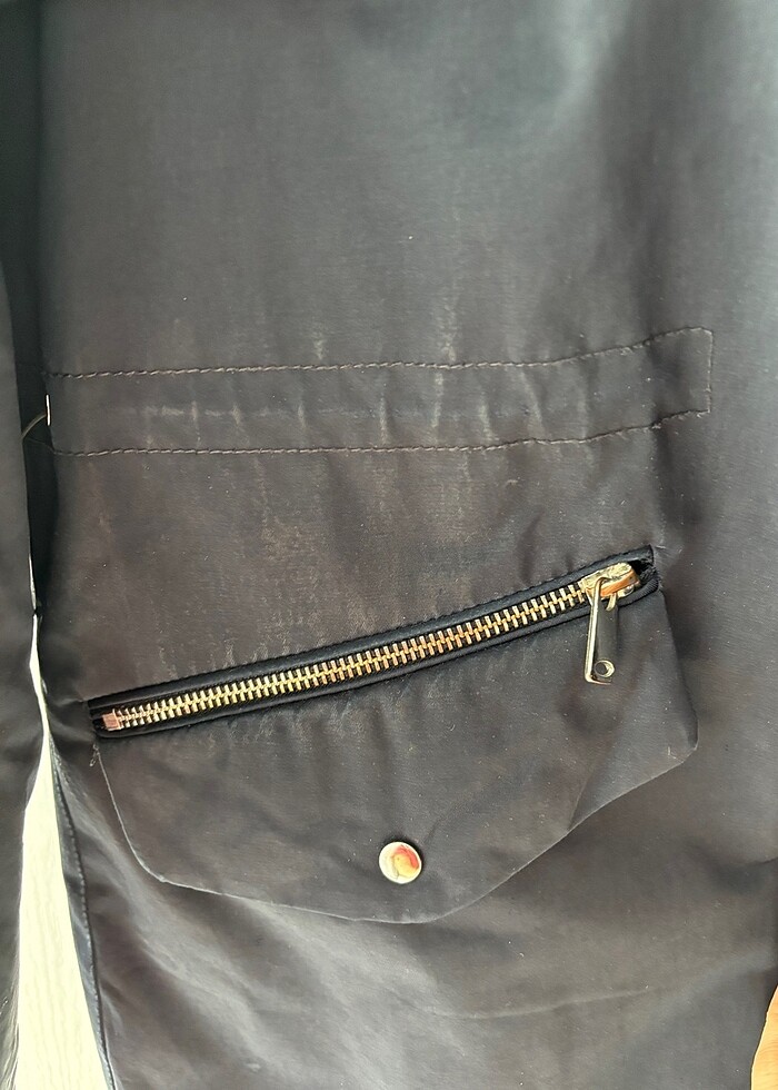 Zara Lacivert Parka - Görsel 5