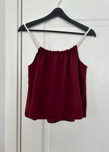 Bordo İp Askılı Şortlu Takım - Görsel 2