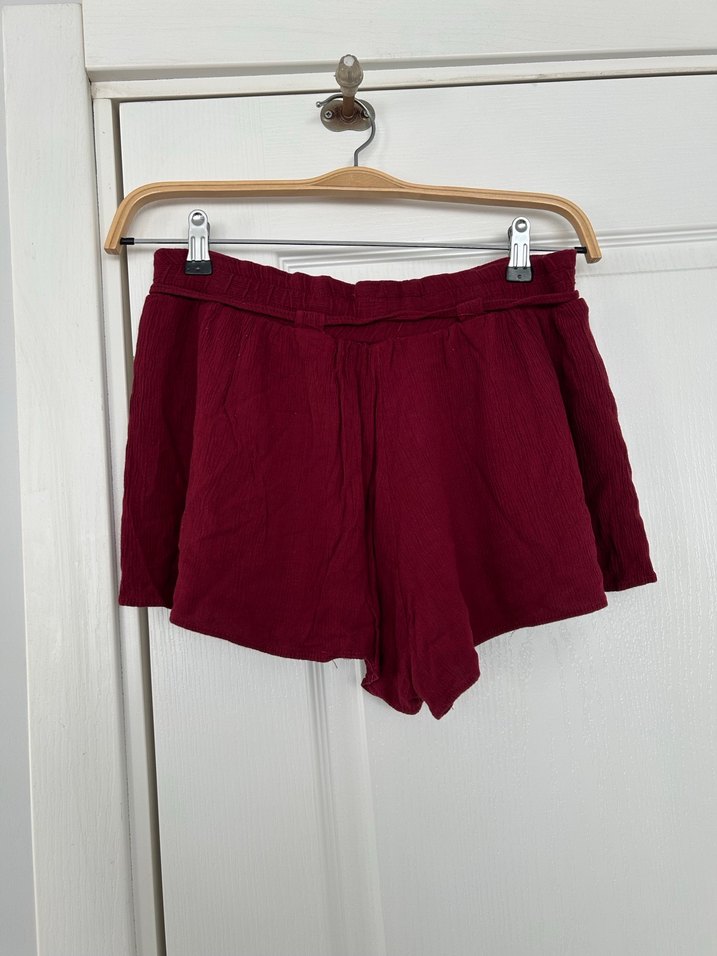 Bordo İp Askılı Şortlu Takım - Görsel 5