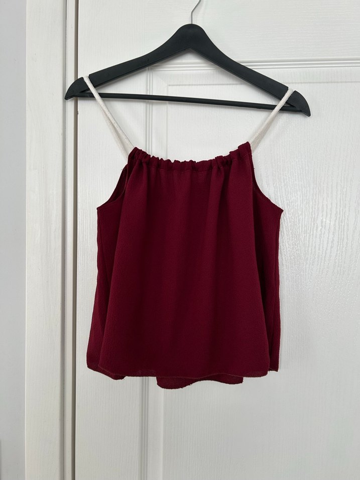 Bordo İp Askılı Şortlu Takım - Görsel 2