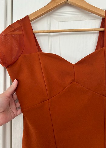 Trendyol Milla Kiremit Rengi Kadın Bodysuit - Görsel 4