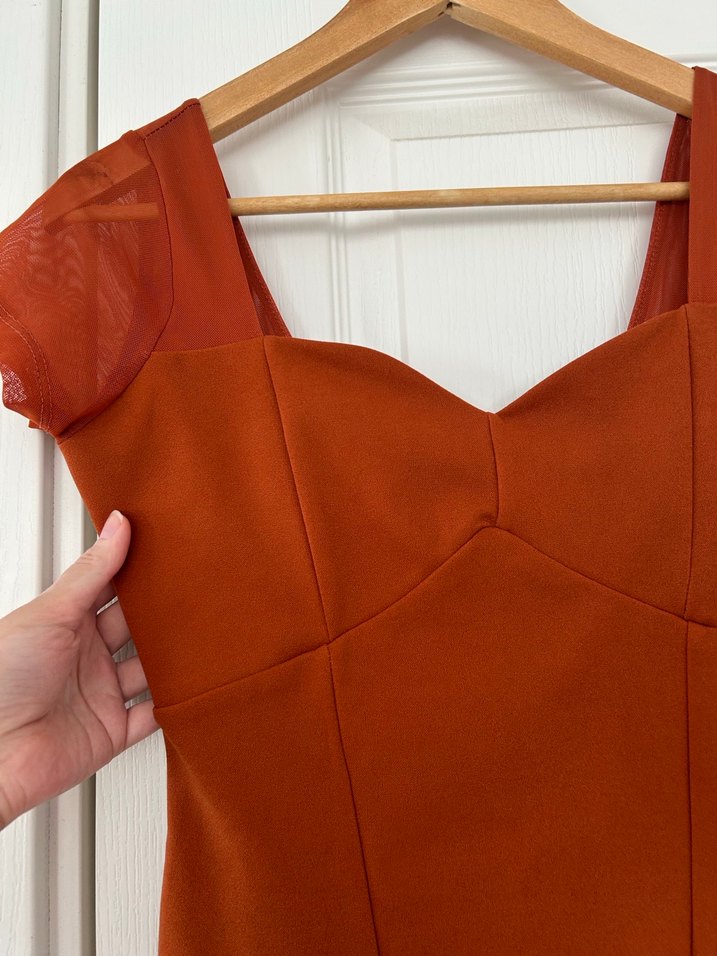 Trendyol Milla Kiremit Rengi Kadın Bodysuit - Görsel 4