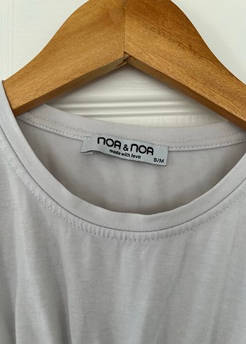 Beyaz Siyah Pamuklu Tişört - Görsel 3