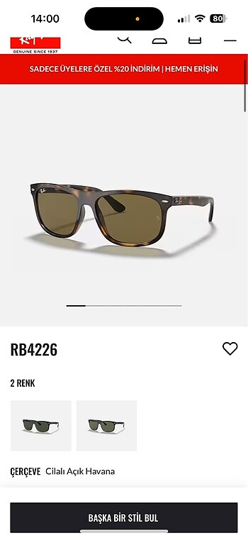 Ray Ban Rayban güneş gözlüğü